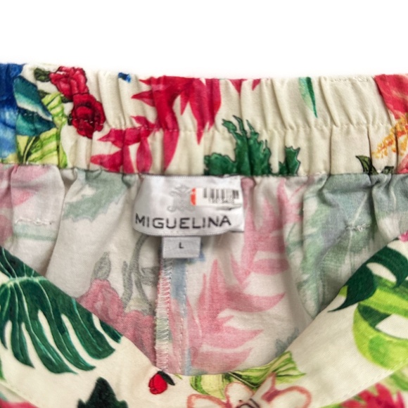 Miguelina Zendaya Floral Pants Cropped Wide Leg Tropical -‎ Large - Picture 4 of 9